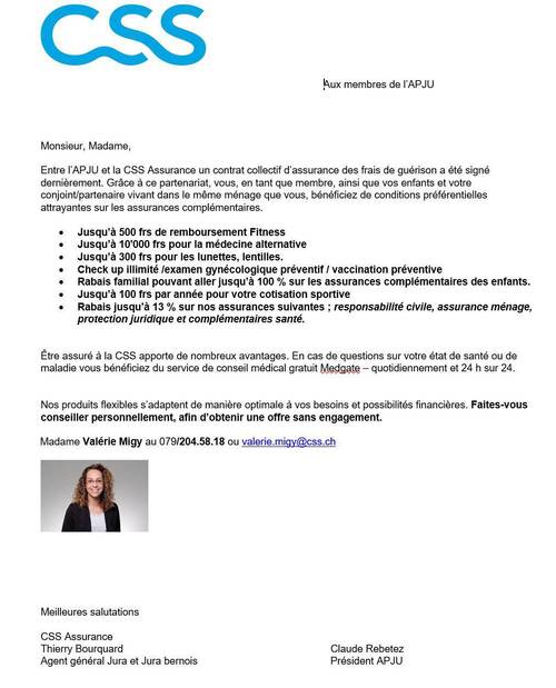 Contrat signé entre APJU et CSS